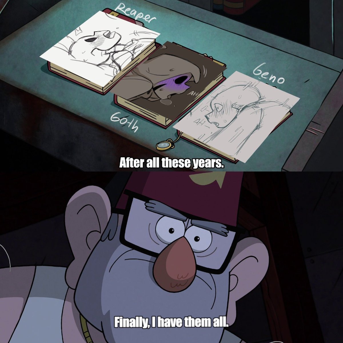 🗣️🗣️🗣️

(I think those unfinished pics'll never see the light of the day)

#reapersans #genosans #afterdeath #reaperxgeno #gothsans