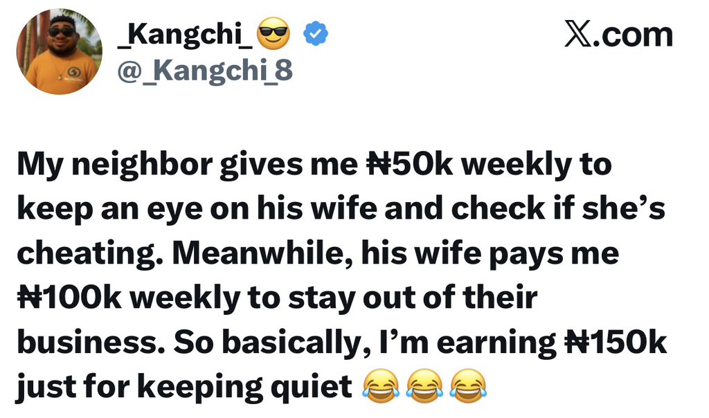 instablog9ja's tweet photo. Media personality Kangchi shares how he earns ₦150k weekly from a neighbour and his wife https://t.co/Tz7ORjreZA