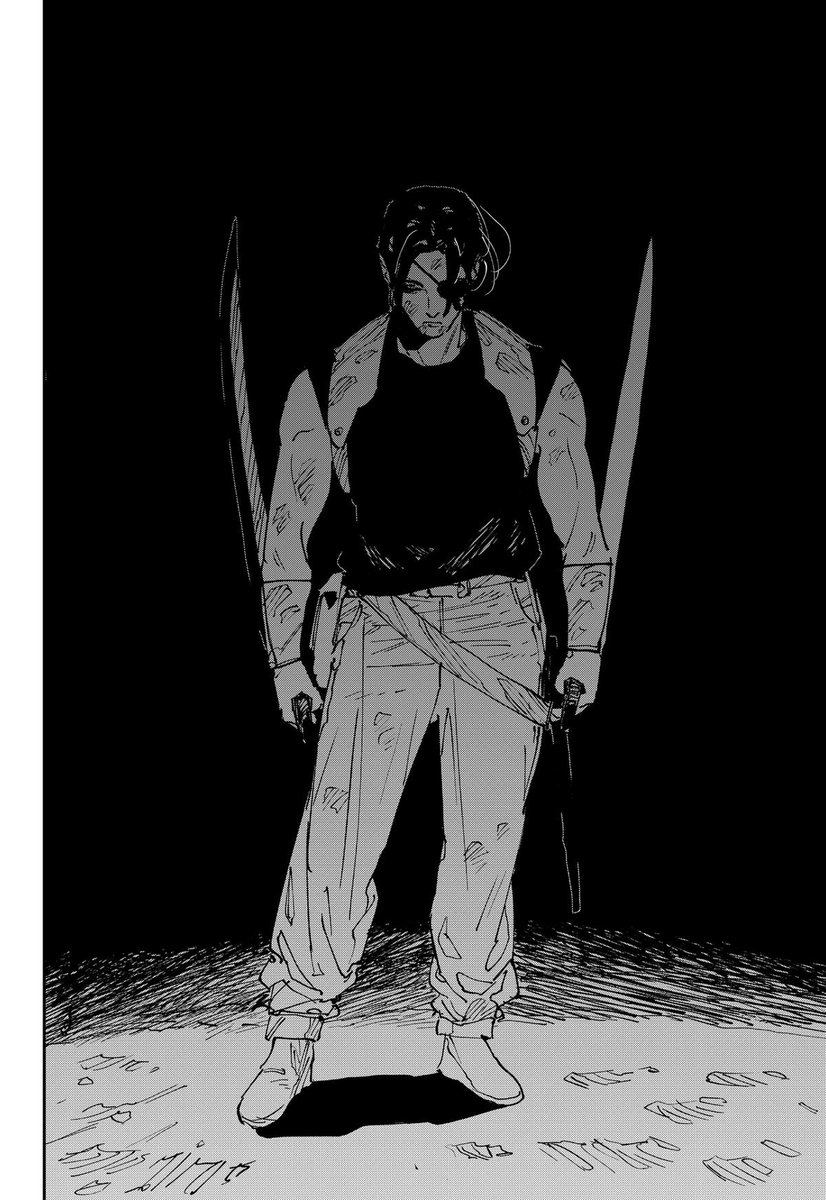 crescentrust's tweet image. caught up to #MAD and I'm obsessed

genuinely a 10/10 so far
the plot is so chaotic. but also feels meaningful and planned out, not just random shit thrown on the wall. 
the paneling is very csm coded
fights and art reminds me of jjk

it has everything I can love in a manga 😭