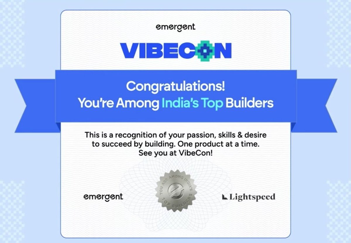 iimaary's tweet photo. @nitprashant @emergentlabs @Starknet Just got selected for VibeCon.

19. BCA student. Mumbai.

Built 3 products in 29 days with zero CS background.

I have the hunger, the product, and the confirmation email.

What i don't have is the flight money.
this SkyPass would mean everything.
@emergentlabs @Starknet https://t.co/HWoqR6l1BN