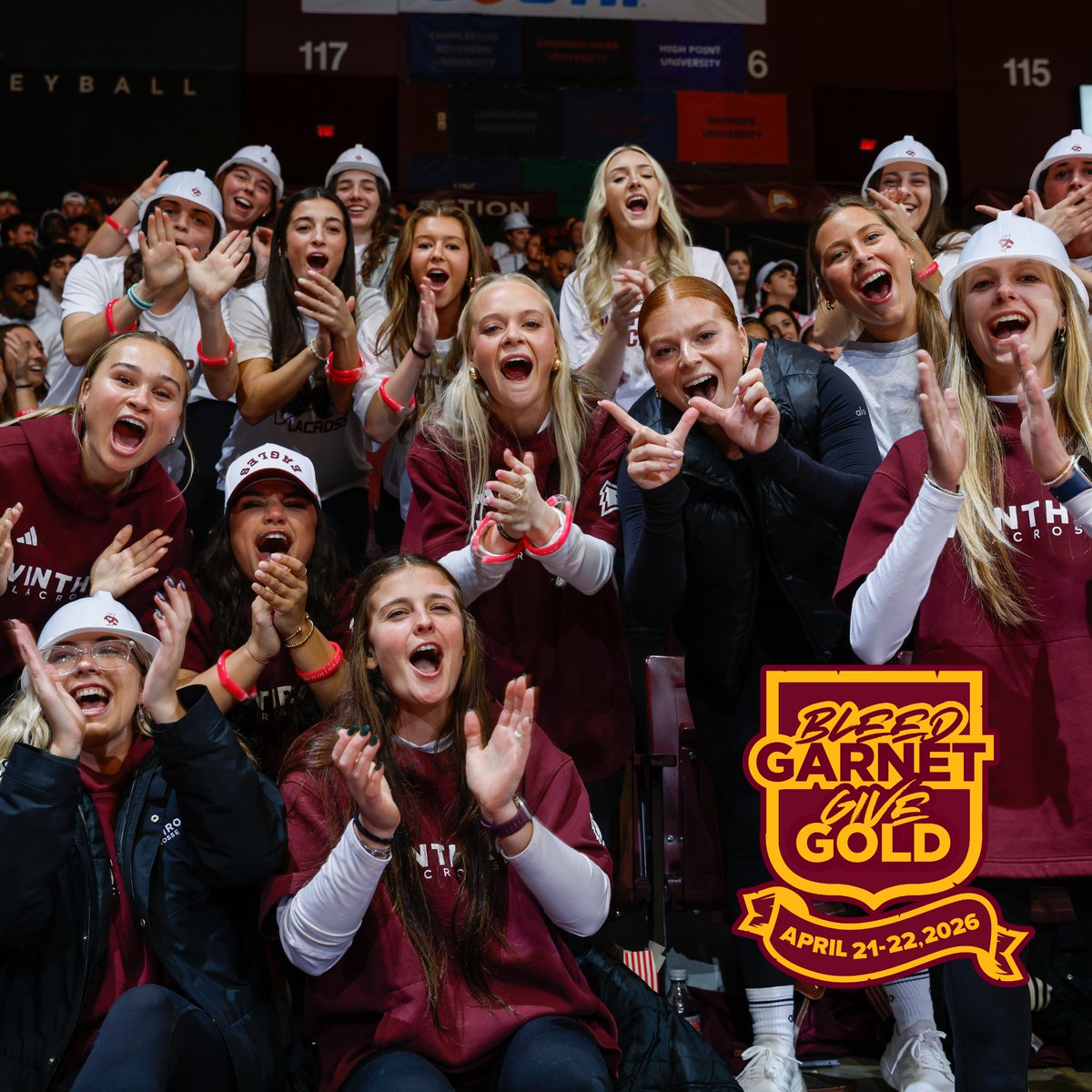WUEagles's tweet photo. Did you know your gifts can go further on Bleed Garnet Give Gold? 

Matching and challenge gifts set up by generous alumni, donors, and friends of Winthrop mean your gift can have an even bigger impact. 

Every dollar comes together to support Eagle Athletics: visit https://t.co/bCg80UZ0a3 to maximize your gift today! #WUBG3