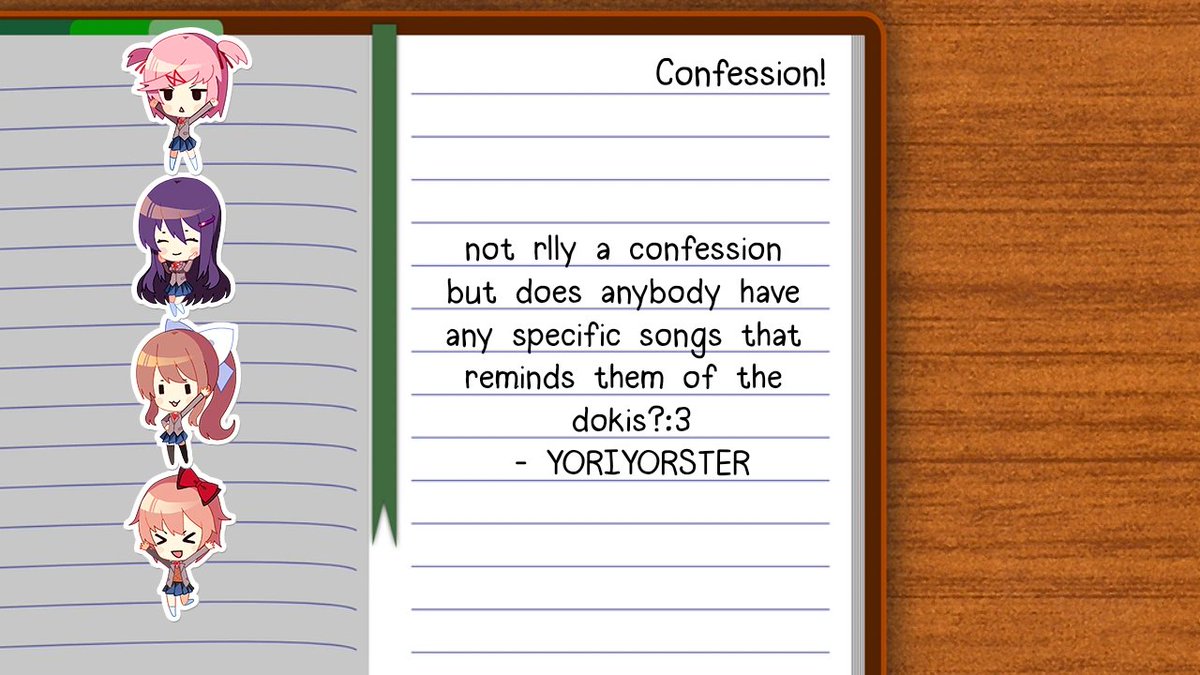 Doki Doki Literature Club Confessions tweet media