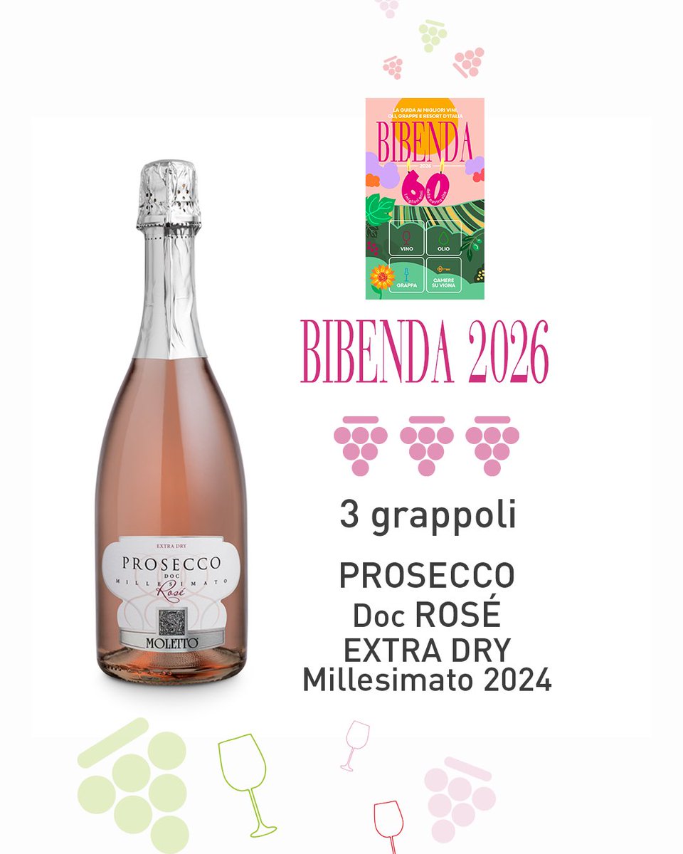 Vini_Moletto's tweet image. GUIDE | #REVIEWS
#Moletto #PROSECCODOC ROSE’ EXTRA DRY  Millesimato 2024 . ❕ 3 ROSONI 📖 VINETIA 2026 @AisVeneto  . ❕ 3 GRAPPOLI 📖 @Bibendaofficial 2026 . ❕ 92 PUNTI 📖 @MiglioriVini ITALIANI - #LucaMaroni . #MolettoWinery #MolettoWines #Vino #Wine #ワイン