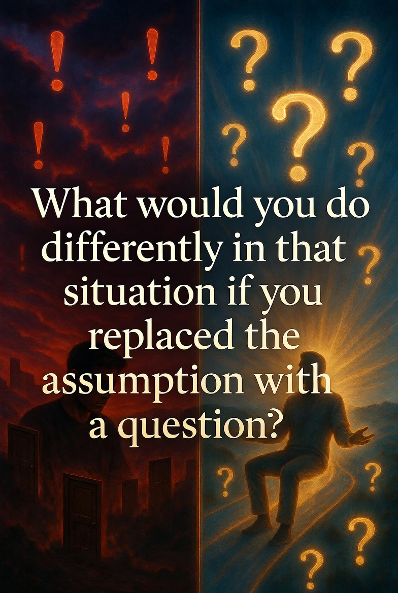 RWeltzin54646's tweet image. Replace your assumption with a question.
What would you do differently if you did that?
Drop your thoughts below 👇
#EmotionalIntelligence #SelfAwareness #Mindset #Communication #PersonalGrowth