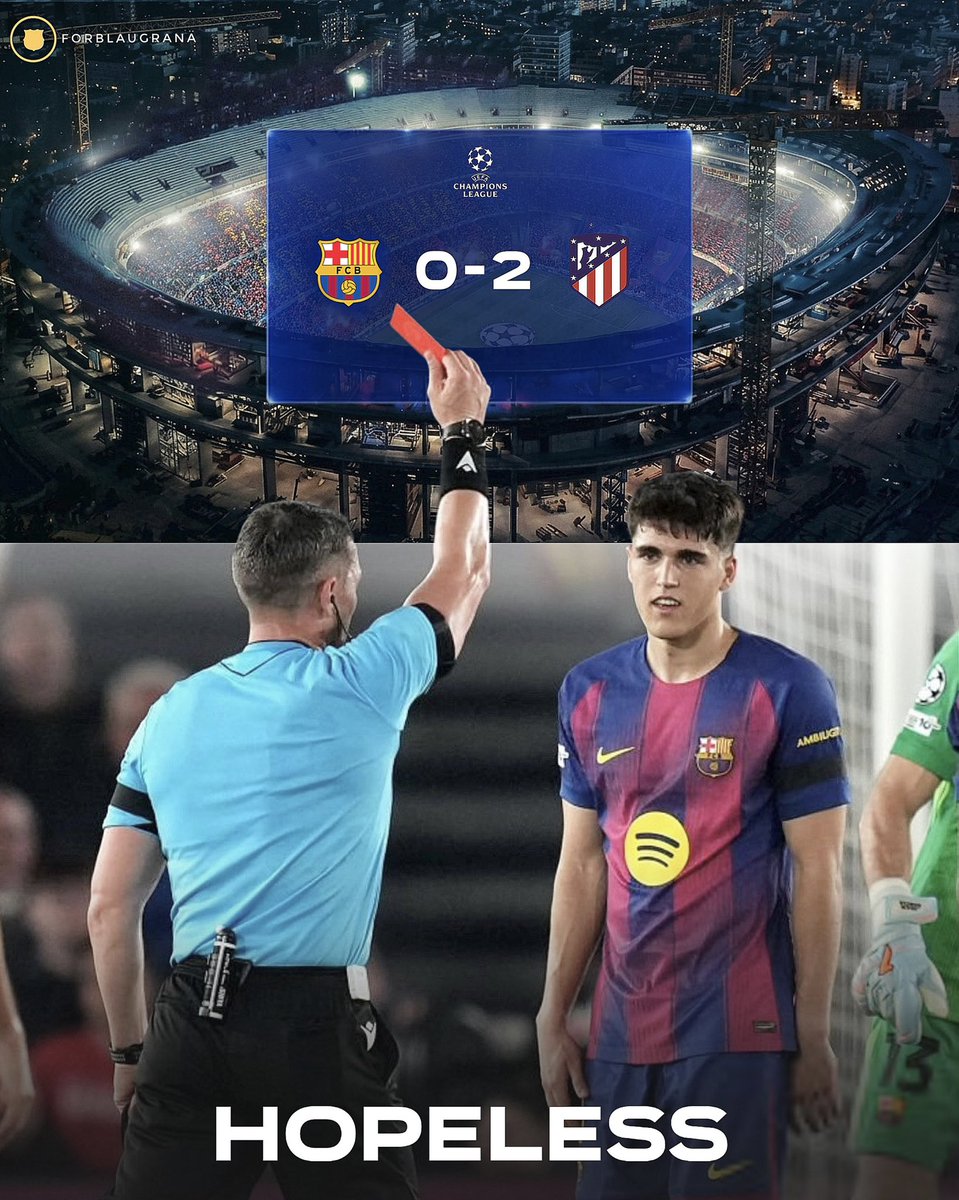 forblaugrana's tweet photo. BARÇA IS THE MOST UNLUCKY FOOTBALL CLUB IN THE WORLD. NO MATTER HOW GOOD WE PLAY, WE’RE NEVER REWARDED!

TRAGIC NIGHT. https://t.co/POqHGONFje