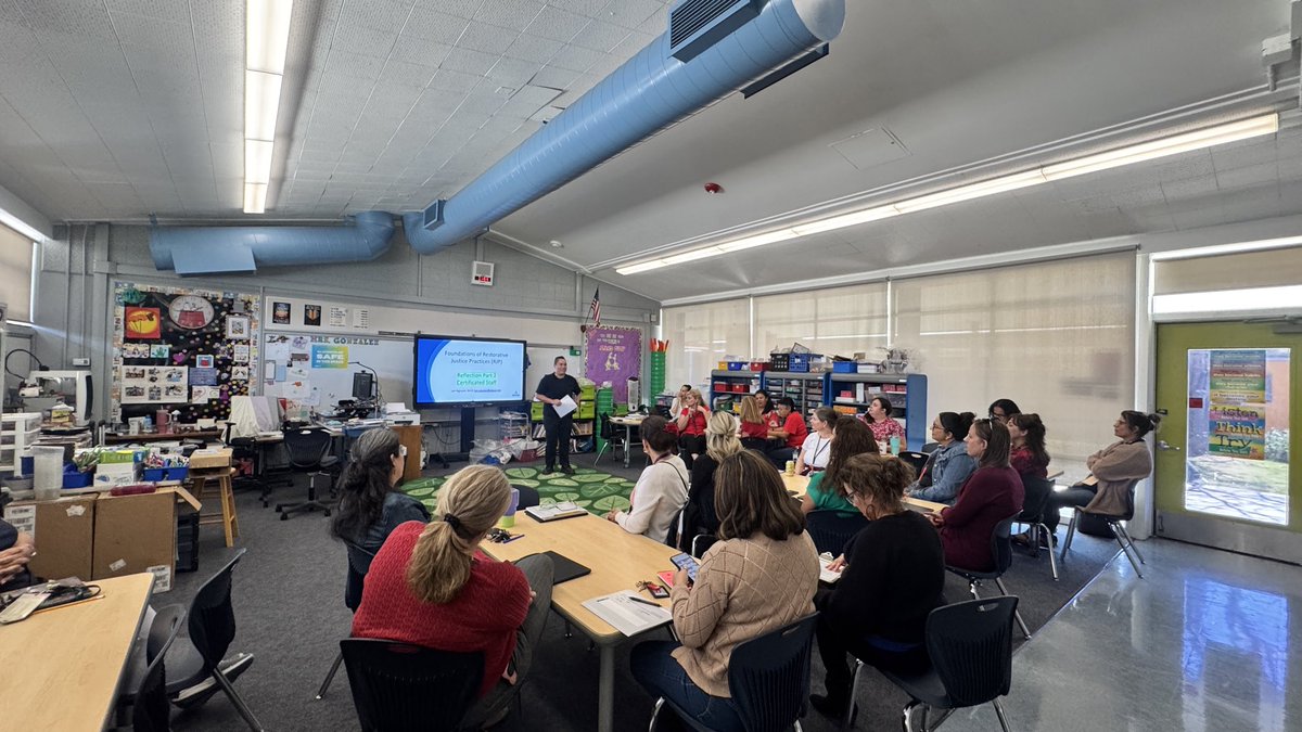 EmoryEagles's tweet photo. Thank you to @SanDiegoCOE for leading a powerful reflection session with our staff on restorative practices. We appreciate the opportunity to grow together as we strengthen relationships, build community, and support every student through restorative approaches. @SBUSD_NEWS https://t.co/jeyrcSxEvX