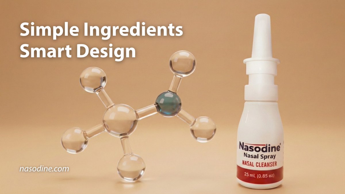 Nasodine's tweet photo. What’s Inside Matters 🧪

Nasodine® is a non-medicated nasal cleanser built on a patented formula developed over 10+ years of research.

At its core: povidone iodine (0.5%), balanced with carefully selected ingredients for a comfortable, consistent experience.

Get Yours! https://t.co/dqIs3qqRjq