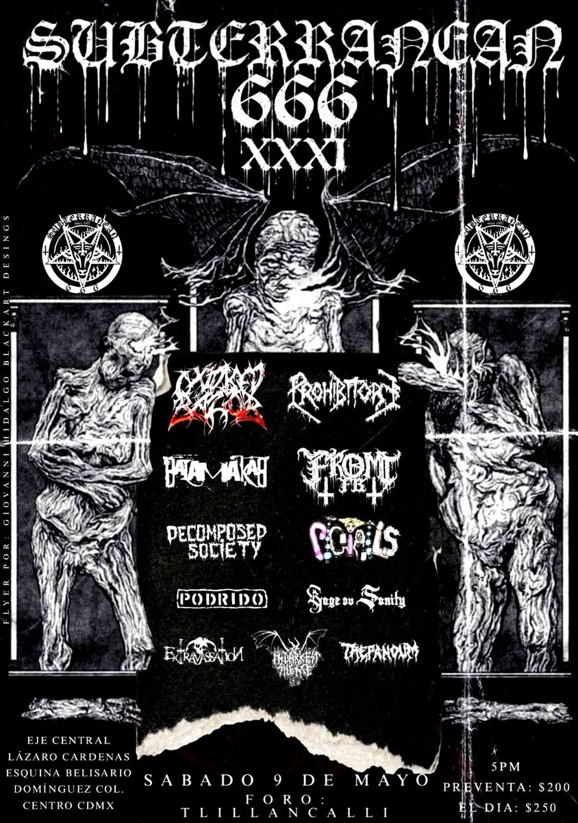 BBeat105's tweet photo. Oxidised Razor – Actos Macabros
#OxidisedRazor
@obsceneextreme
#TlamacoMetalFest
#RottenBrainProductions
#Subterranean666XXXI
#StayBlast
#BlastBeat105 https://t.co/C4Ssp7t0FF
