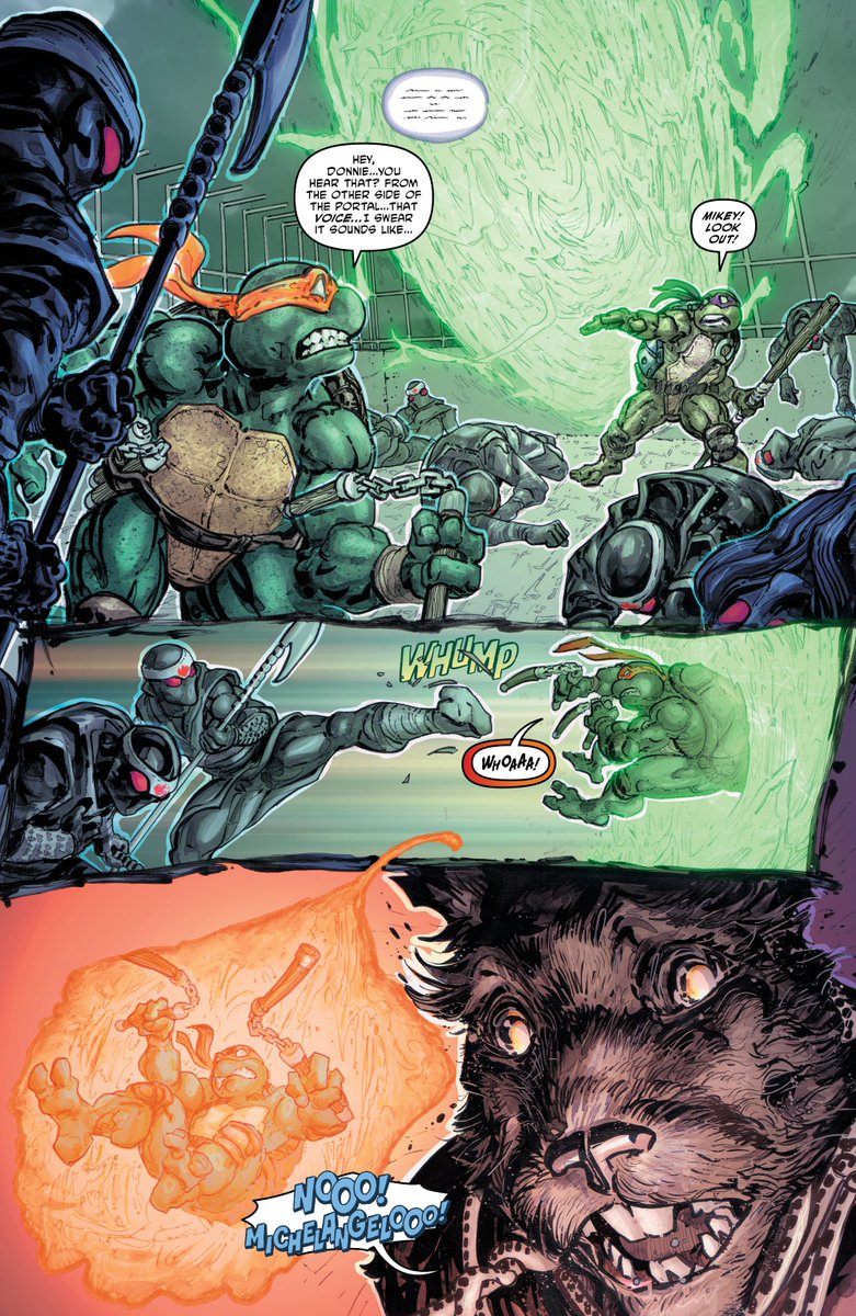 IDWPublishing's tweet image. "Dials up the action while also moving the plot forward in interesting ways." @comicwatchhq

High atop New York City, a battle rages for Splinter’s soul!

#TeenageMutantNinjaTurtles #17 is at LCS!

#TMNTComics #NCBD #NewComics #TMNT @tmnt @geneluenyang @Freddieart @Fero_arts