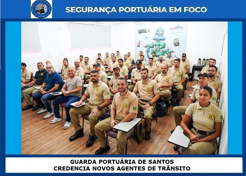 SEGPORTEMFOCO's tweet image. GUARDA PORTUÁRIA DE SANTOS CREDENCIA NOVOS AGENTES DE TRÂNSITO
Os guardas estão habilitados para atuar na organização, fiscalização e segurança viária das perimetrais e vias internas do Porto de Santos
#GuardaPortuaria #Gport #guapor #portodesantos

Link:
segurancaportuariaemfoco.com.br/2026/04/guarda…