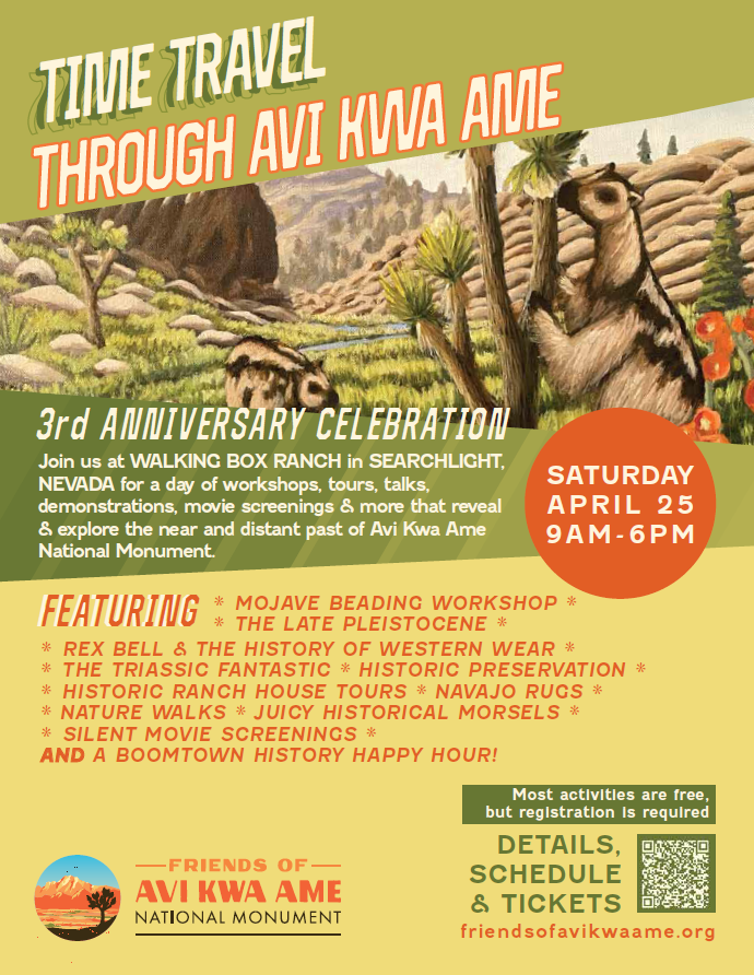 missdemifalcon's tweet photo. 🌄Celebrate the 3rd anniversary of Avi Kwa Ame National Monument on April 25 at Walking Box Ranch for a free full day of film screenings, art workshops, history panels, and more. 

🚨REGISTER HERE🚨https://t.co/She2yHoZJn https://t.co/GTbFOOWRWx