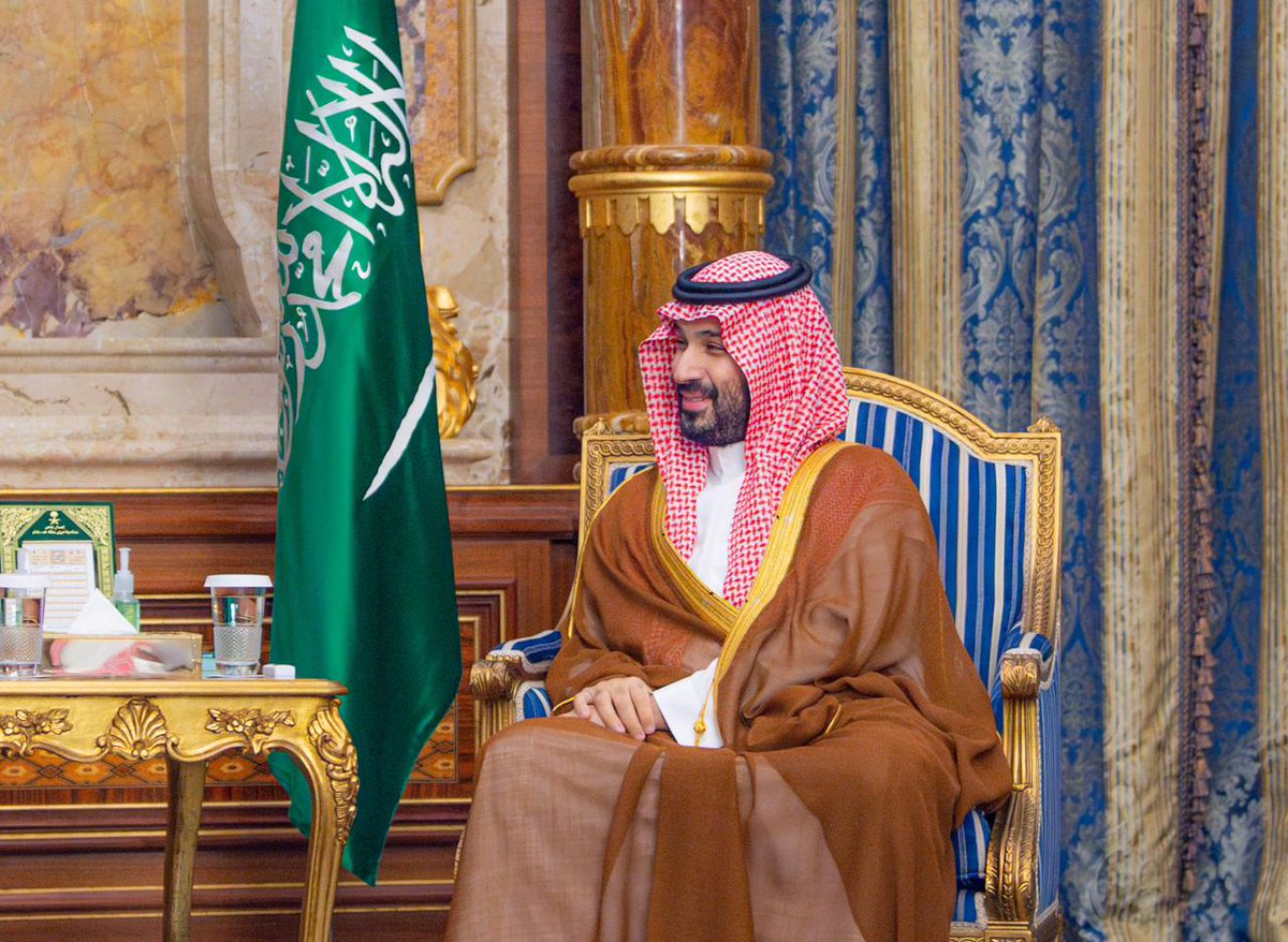 Spa_Eng's tweet photo. HRH the Crown Prince Meets with the #UK Prime Minister.
#SPAGOV https://t.co/H93oXrytzL