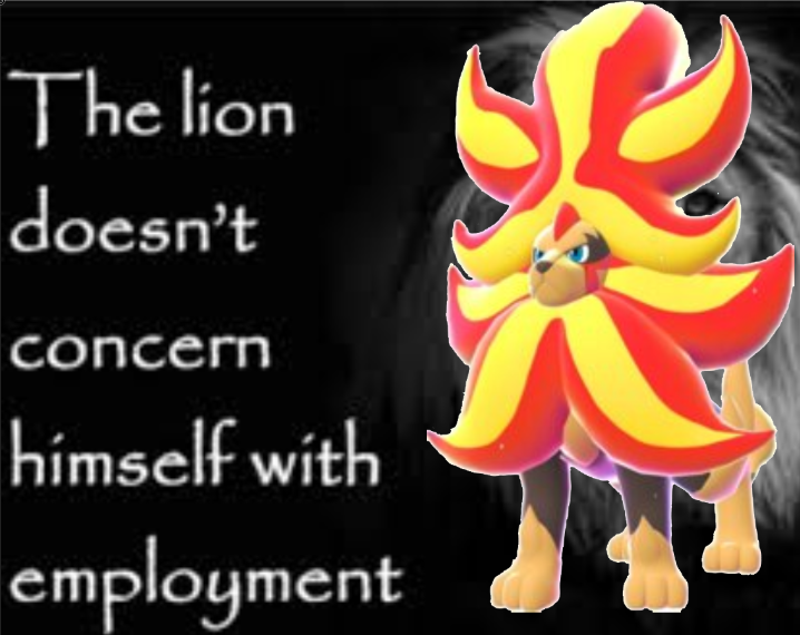 JortsinS's tweet photo. Mega Pyroar looking at the Pokemon Champions roster https://t.co/CgRjYXv5dO