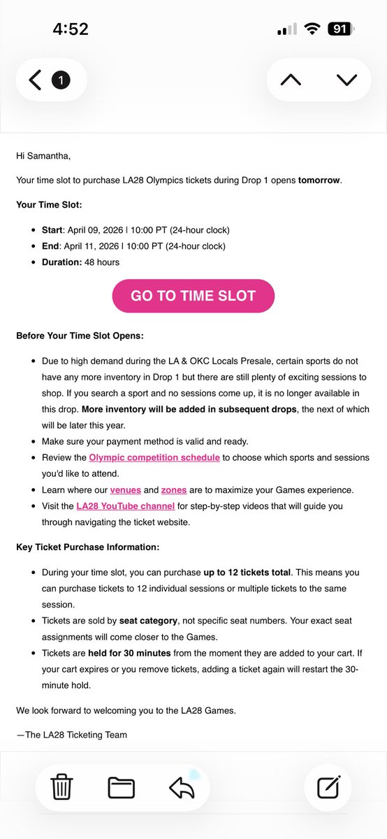 Hello @ everyone who’s already done the Olympics presale I’ve seen lots of chatter about women’s gymnastics being sold out already (shocking) but who has the swim info 👀👀👀