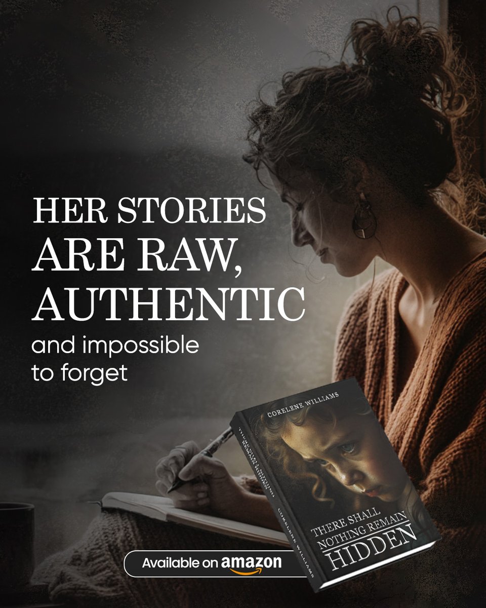 CoreleneW's tweet photo. With each story, Corelene Williams turns trauma into triumph, giving voice to resilience through honest, unforgettable writing. Start reading now! https://t.co/le5V725aW4
.
.
#Resilience #Healing #Trauma #Truth #Courage #Hope #Strength #Recovery #Overcoming #Survival #Darkness https://t.co/x1zyXZB8w2