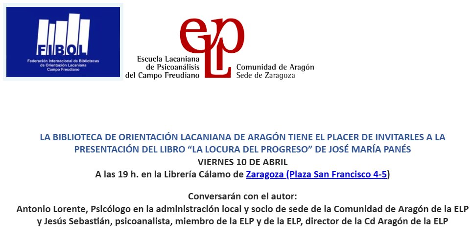 PanesJM's tweet photo. Este viernes en Zaragoza, invitado por los colegas y amigos de la Comunidad de Aragón de la ELP: https://t.co/3dydsEunbs