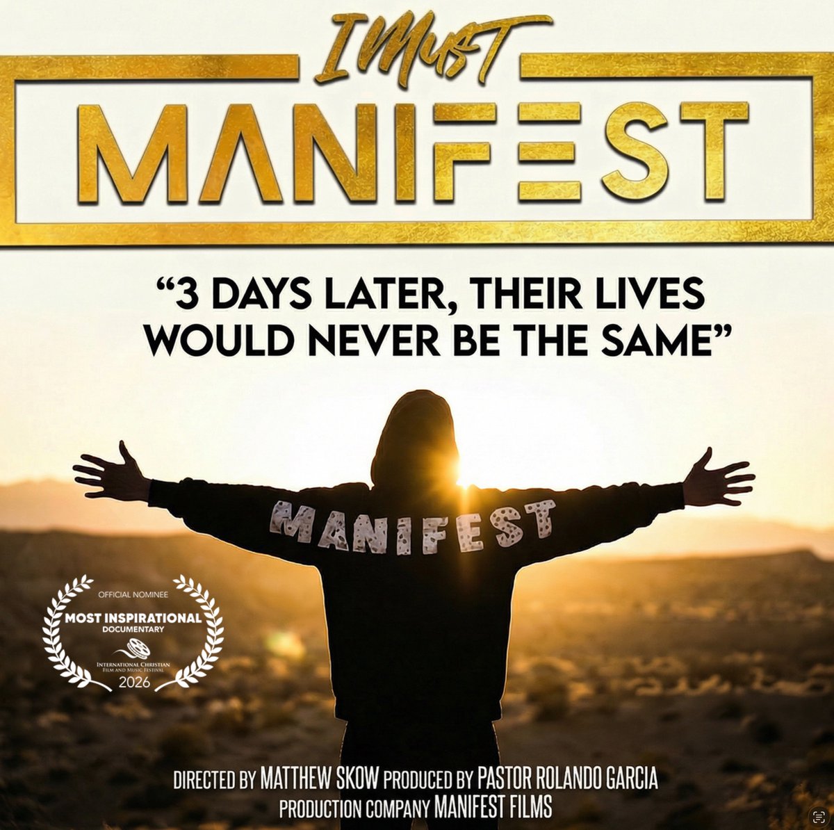 SkowMatthew's tweet photo. Come watch our film Manifest at the ICFF April 30th if you are in Orlando
Can't wait! https://t.co/87aZSaBwPG