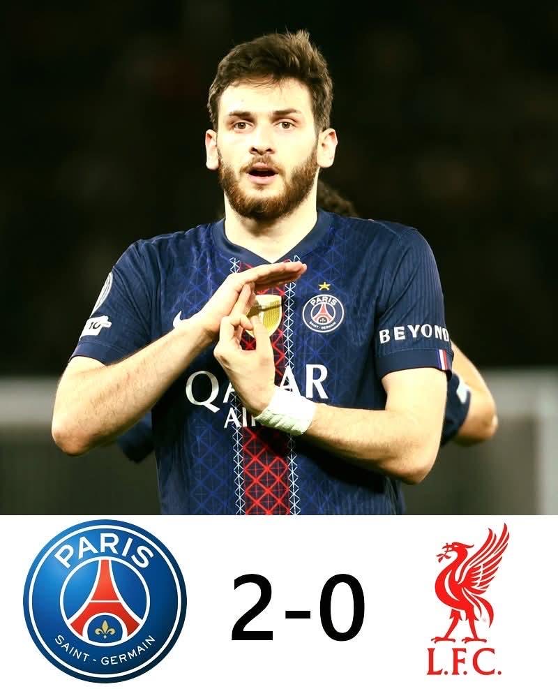 FouyeRasinNou's tweet photo. LDC: Le PSG maîtrise Liverpool (2-0)|Grâce à Désiré Doué et Kvaratskhelia, le PSG a facilement dominé Liverpool lors du match aller des quarts de finale de la ligue des champions . 
#PSG #Liverpool #LDC #fypシ゚viral #FRN #Prolongation #virałpost https://t.co/xRaNzUvFnb