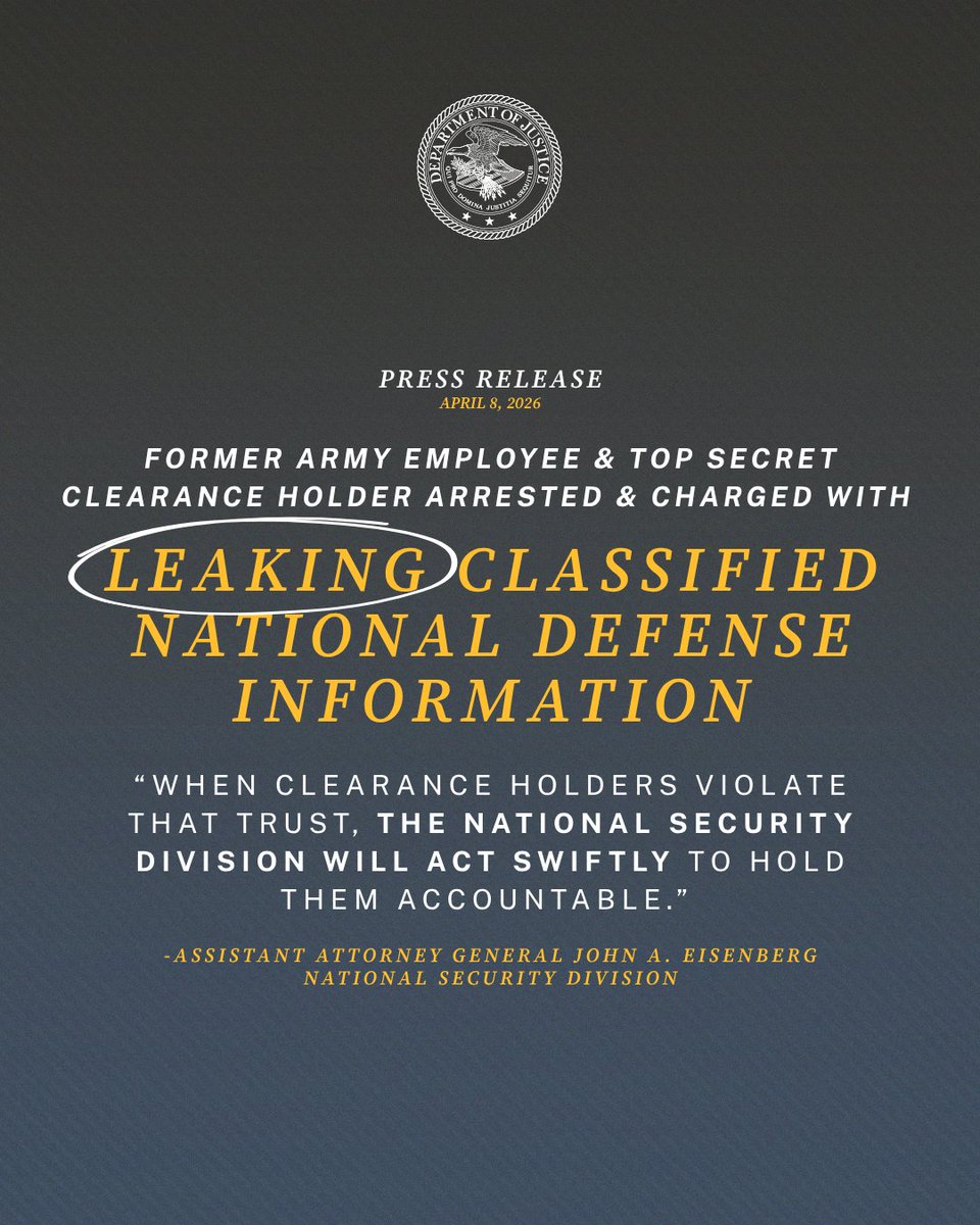 National Security Division, U.S. Dept of Justice tweet media