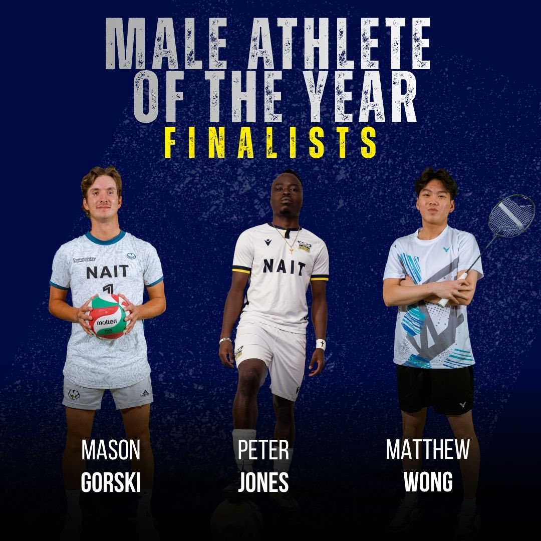 naitooks's tweet photo. Congratulations to our Male Athlete of the Year finalists: Mason Gorski, Peter Jones, and Matthew Wong.

Recognizing outstanding achievement in athletics, academics, and community service, these Ooks continue to lead the way #ooksNAITion https://t.co/7h77TYklbp