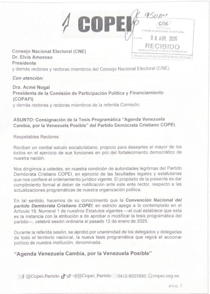 Partido COPEI tweet media