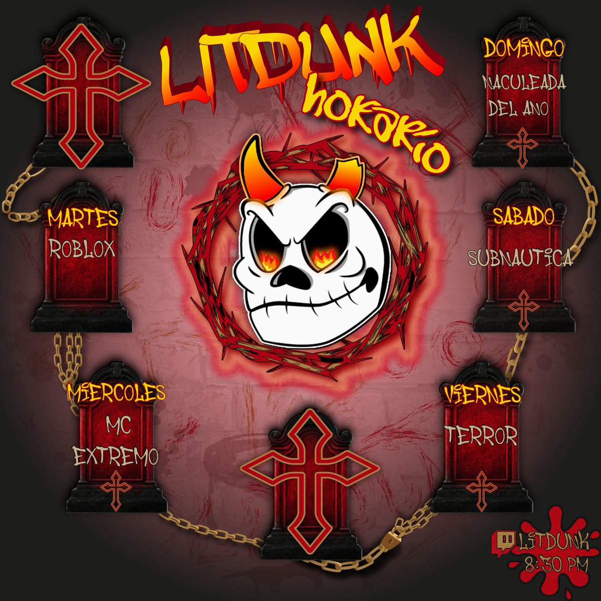LitDunk1's tweet photo. horario de esta semana 💀🔥㊗️ https://t.co/Zkv86BFWtZ