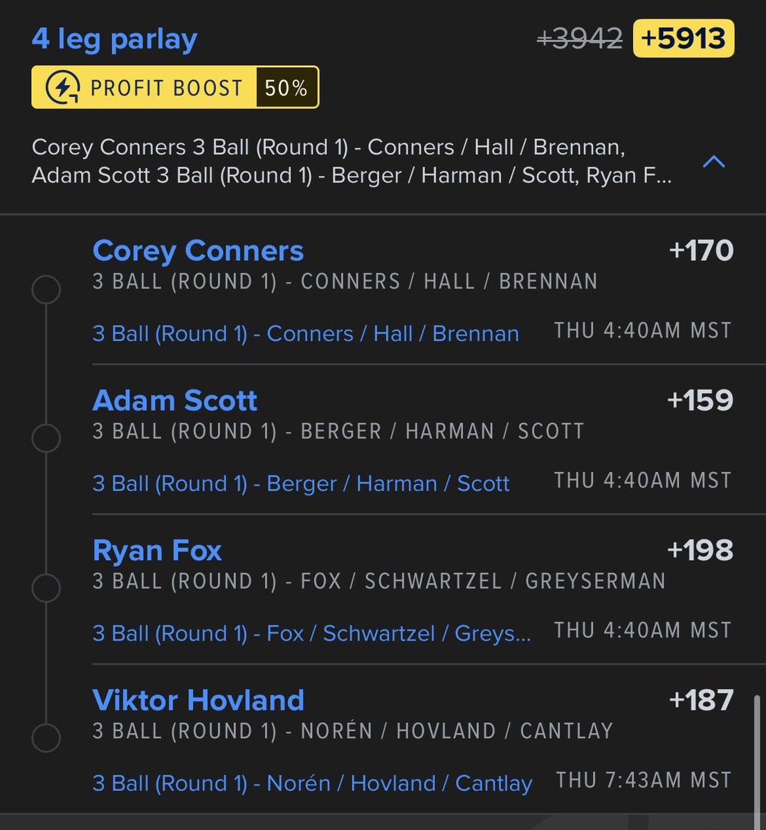 Arizonagolfers's tweet image. Round 1 3 ball

#golf #gamblingx