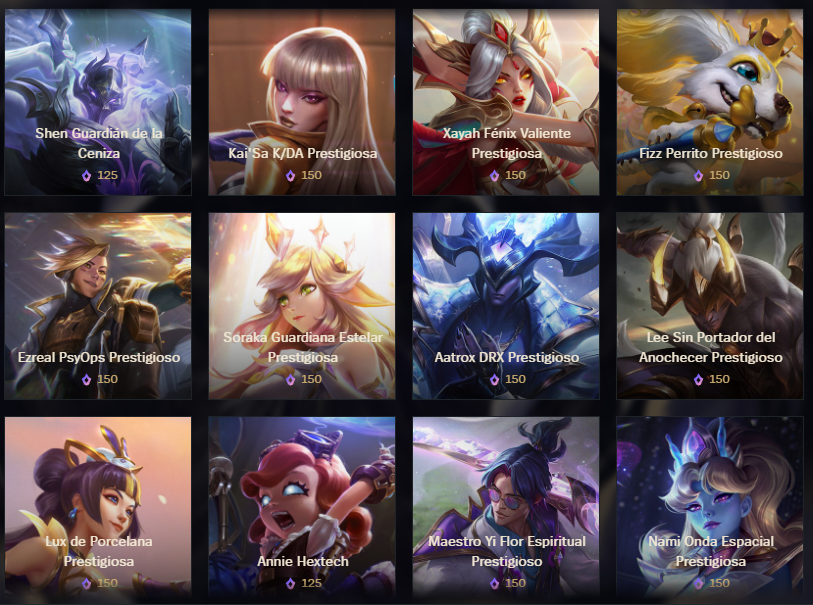Hextech Skins List
