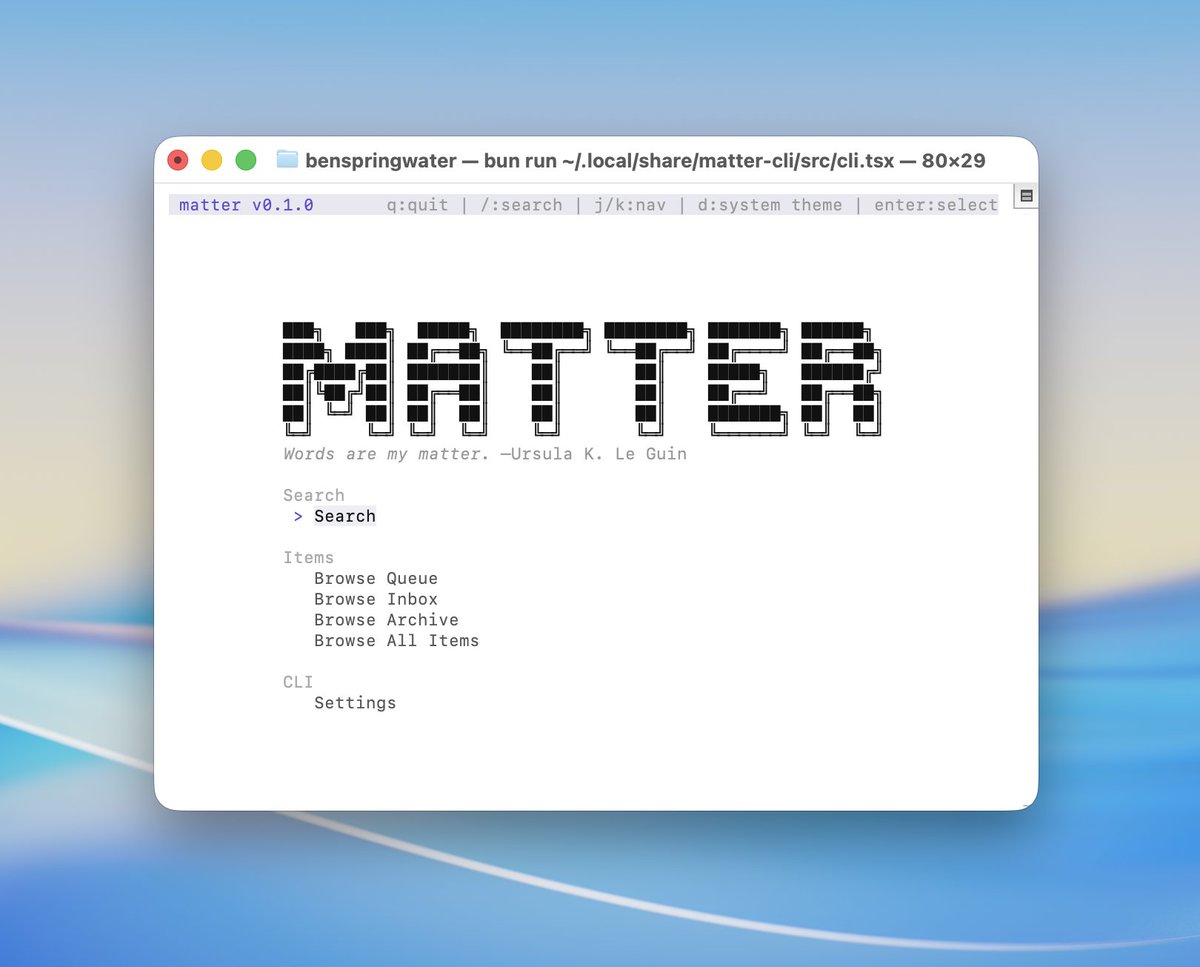 Matter tweet media