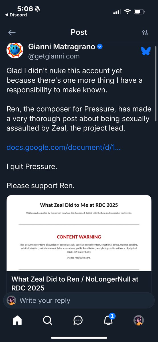 Gianni is officially quitting as the voice of Sebastian in Pressure. 
#PressureSebastian #pressureroblox #sebastiansolace