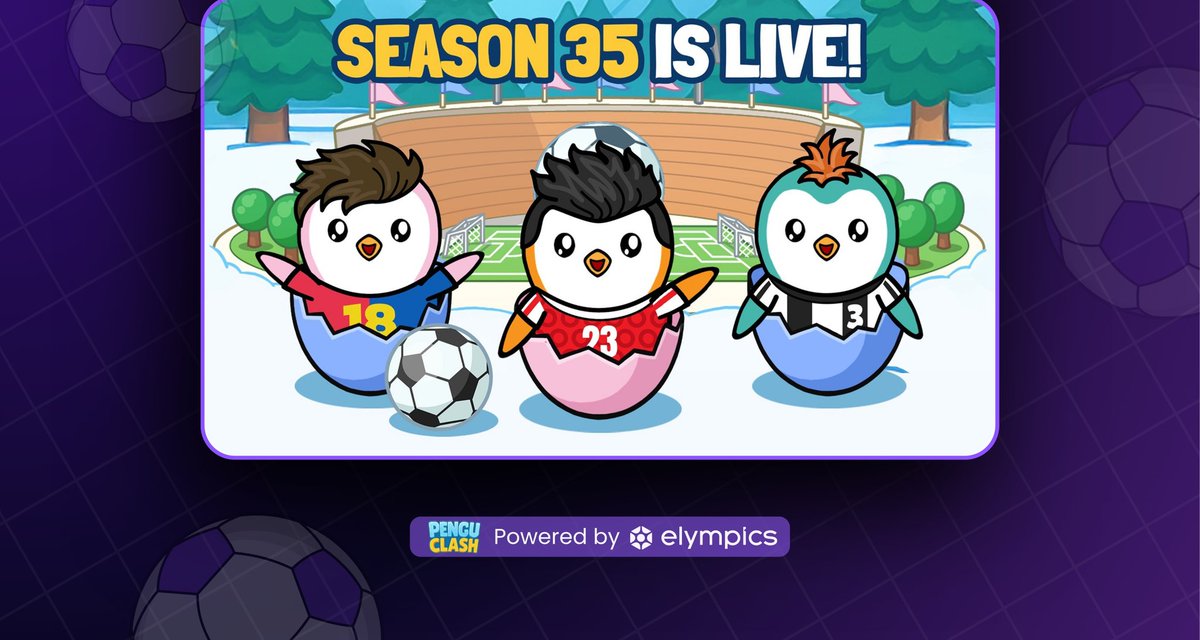CattyETHcrypto's tweet image. Season 35 is live ⚽️🔥

And the competition is already heating up.

Not just a new season in @PenguClash
This is Soccer Season, and everyone’s back to zero 🏟️

Powered by
@elympics_ai + @AbstractChain + #TON 🚀

Fair play. Strong system. Real results 👀
And most importantly… the