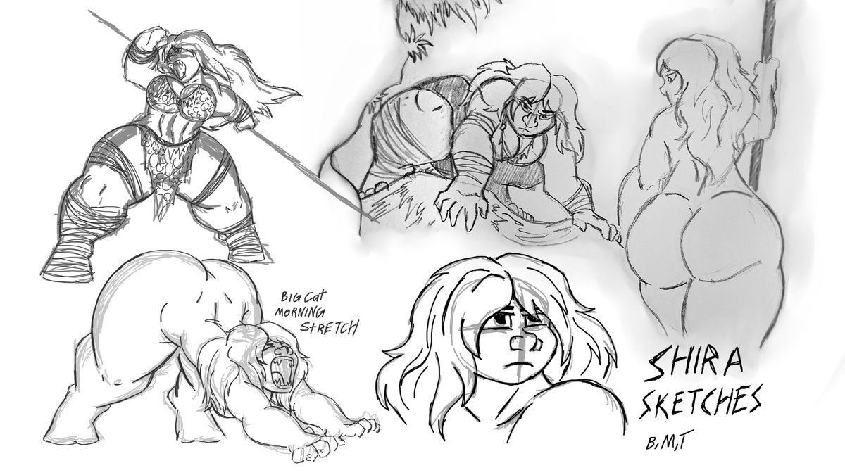 Benjami08453859's tweet photo. New character sheets for my cavegirl OC's, Kira, and Shira.
#originalcharacters #OCs #charactersheets #characterdesigns #primal https://t.co/jgBOgdZKB3
