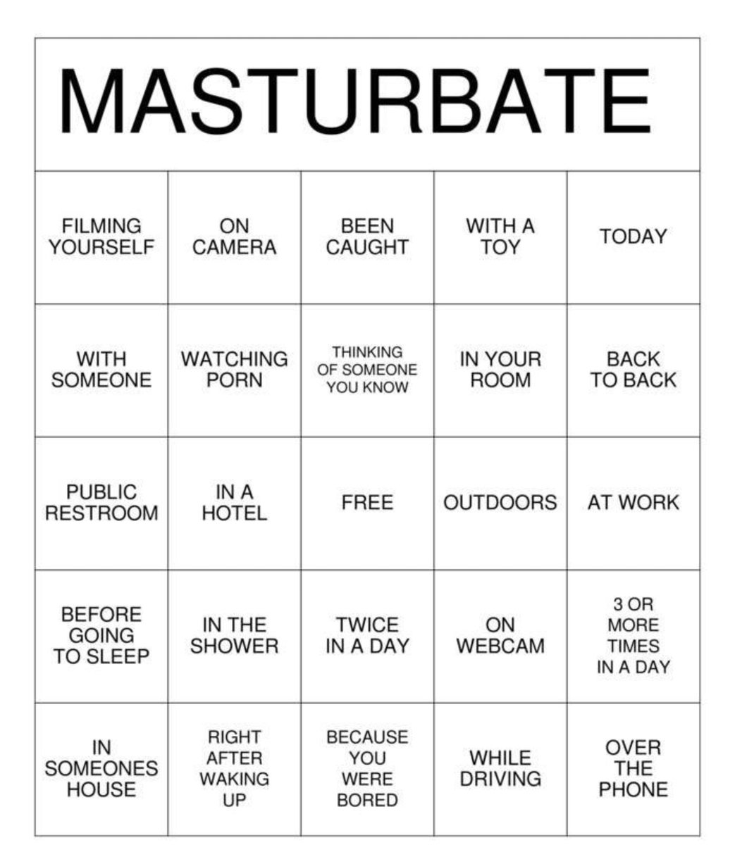 MtyMany's tweet photo. Me encontré este bingo de masturbación, e hice una linea 🤟 xD.
Aqui les dejo la version limpia por si quieren hacerlo ustedes 😉👍 https://t.co/jGjAoJXvN9