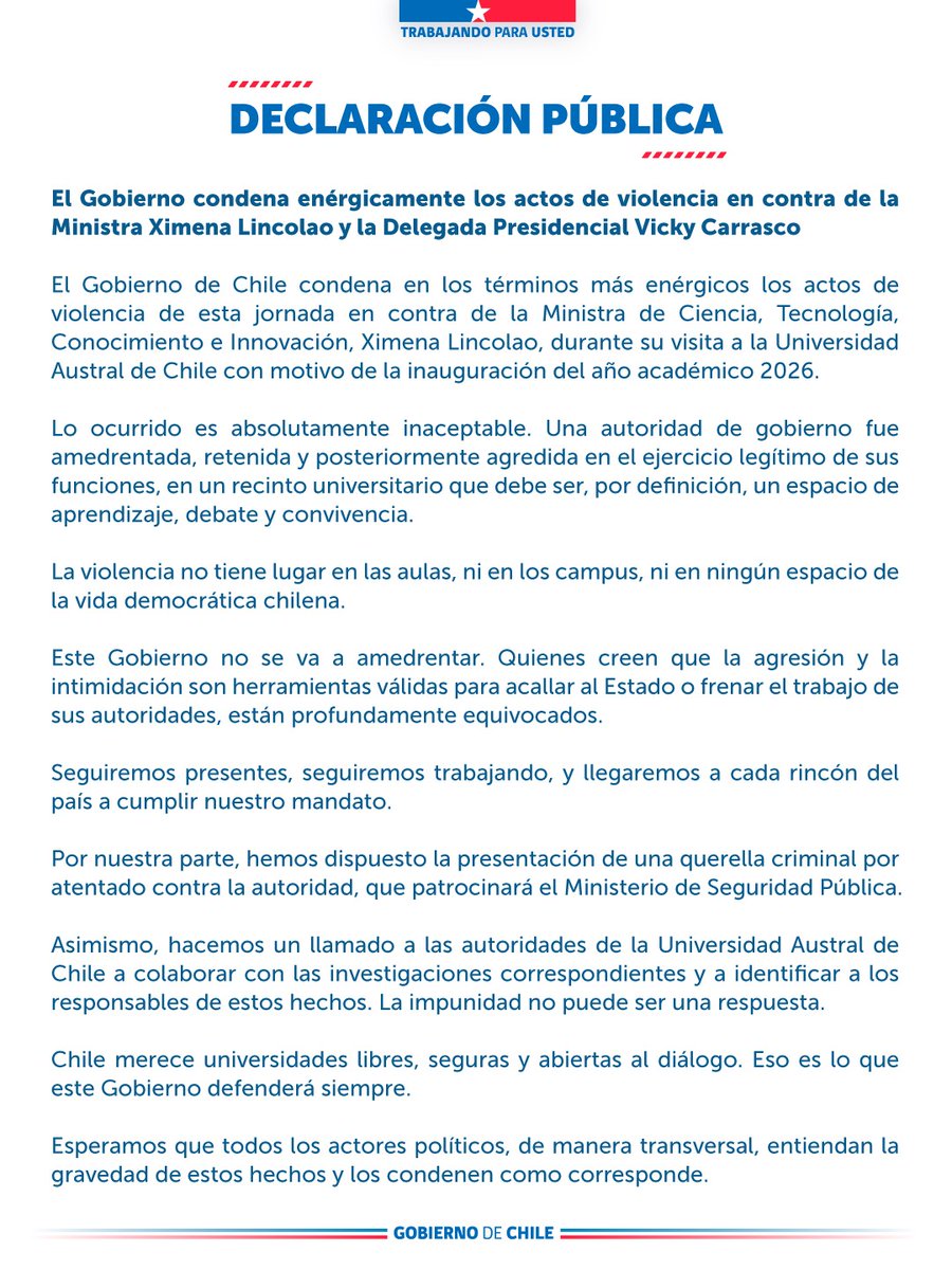 Gobierno de Chile tweet media