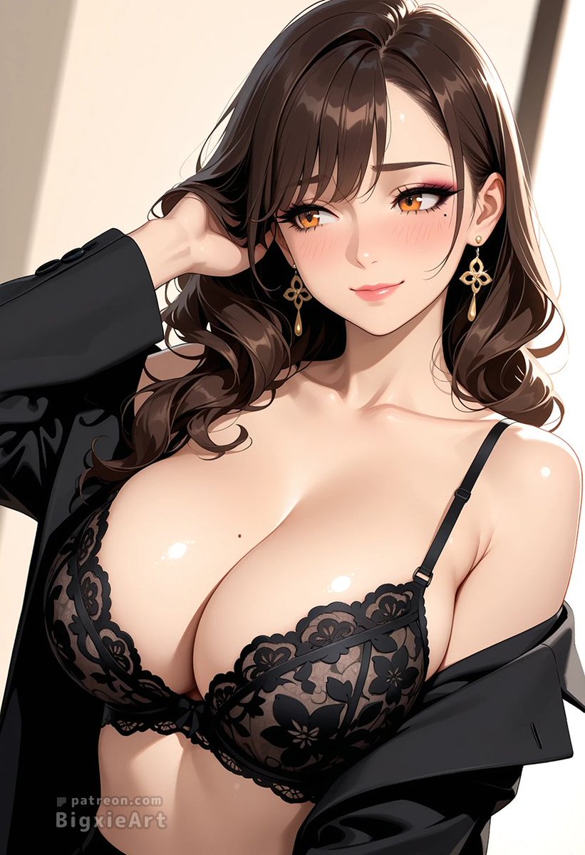 BigxieArt's tweet photo. 「あ、ごめ��なさい…。少し、暑くて。」
仕事中の不意な無防備。そんなに見つめられると、照れちゃうな…♡

#女上司 #オフィスラブ #AIイラスト https://t.co/z8BwDU8Ofz