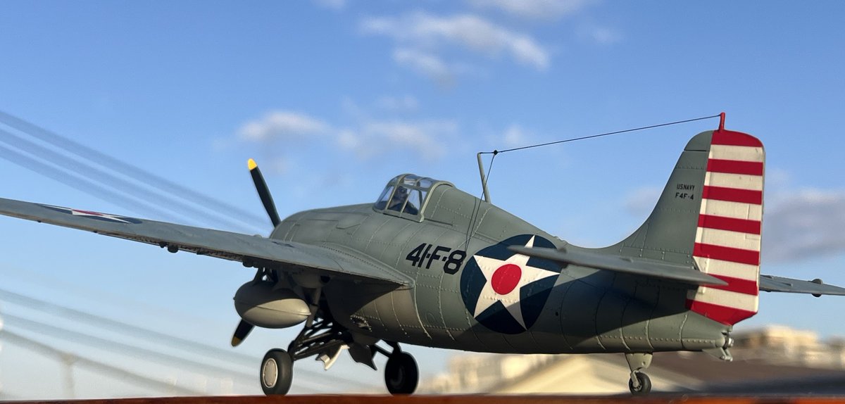 Zaki3_model1974's tweet image. 本時間を持ってタミヤ1/48 F-4Fワイルドキャットの製作作戦の終了を宣言する。
よって今後はシーハリアーに専念。
#タミヤ #F4F #飛行機模型