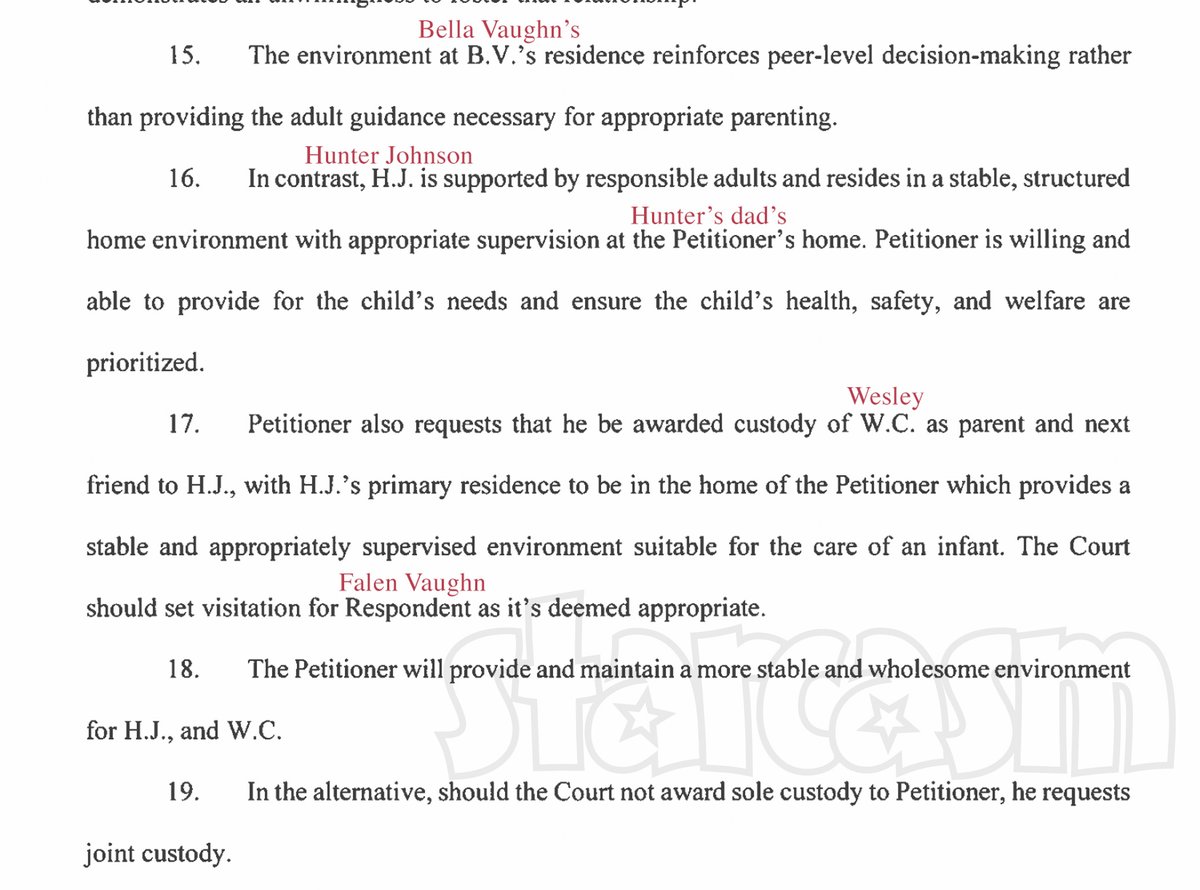 starcasm's tweet image. In an #unexpected twist, Hunter Johnson's dad filed for custody of Hunter and Bella's son Wesley today. 👀

Full details: starcasm.net/unexpected-hun…