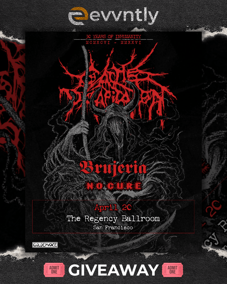 evvntlyapp's tweet photo. 🎟️ GIVEAWAY: Win tickets to Cattle Decapitation @ The Regency Ballroom, San Francisco 🎶

📅 April 20
👉 Enter on Instagram: https://t.co/9RLDMMPRVw

#Evvntly #Giveaway #ConcertTickets https://t.co/oisp93No8O