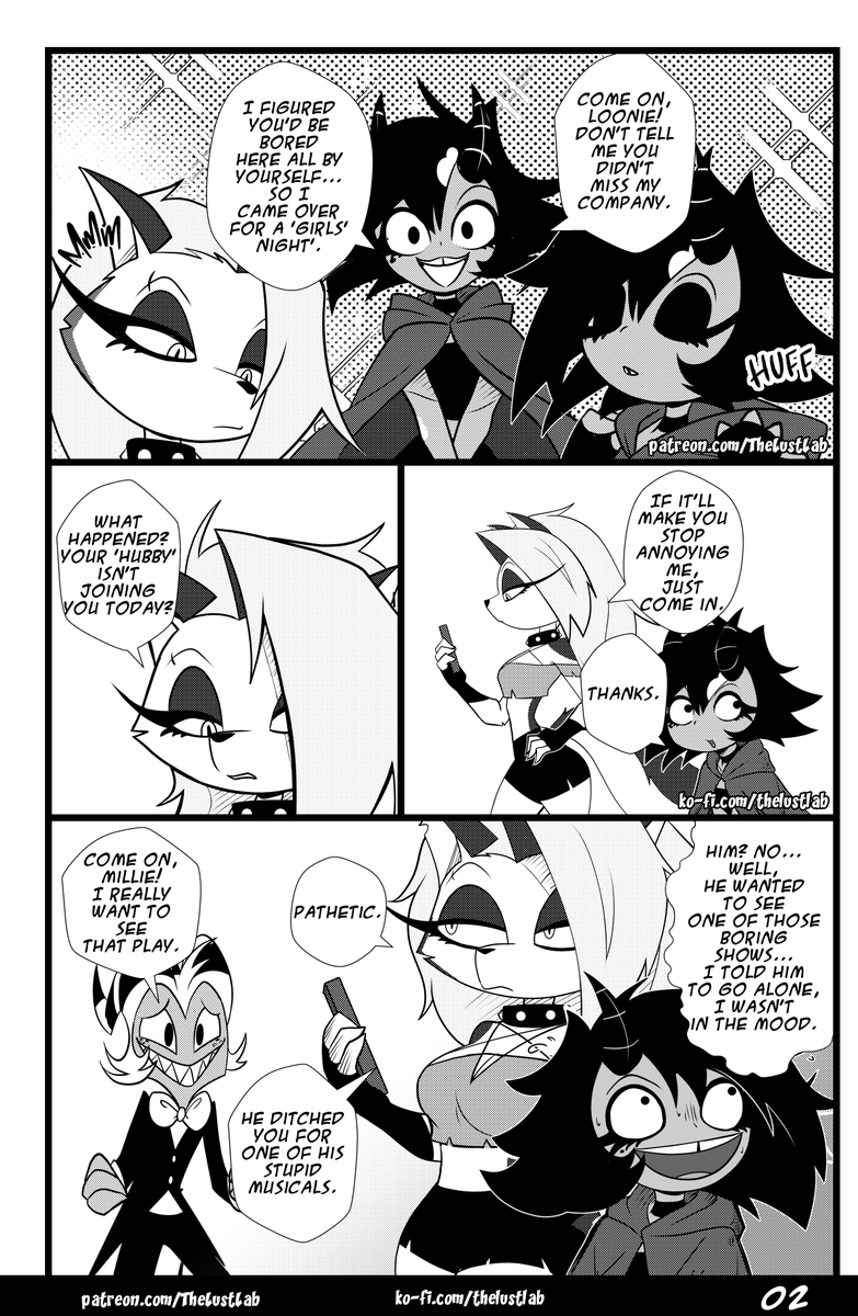 LustGlitterArt's tweet photo. Now we are here :3
#helluvaboss #hazbinHotel #newground #loona #millie #manga #comic #furry https://t.co/enQETXVtRc
