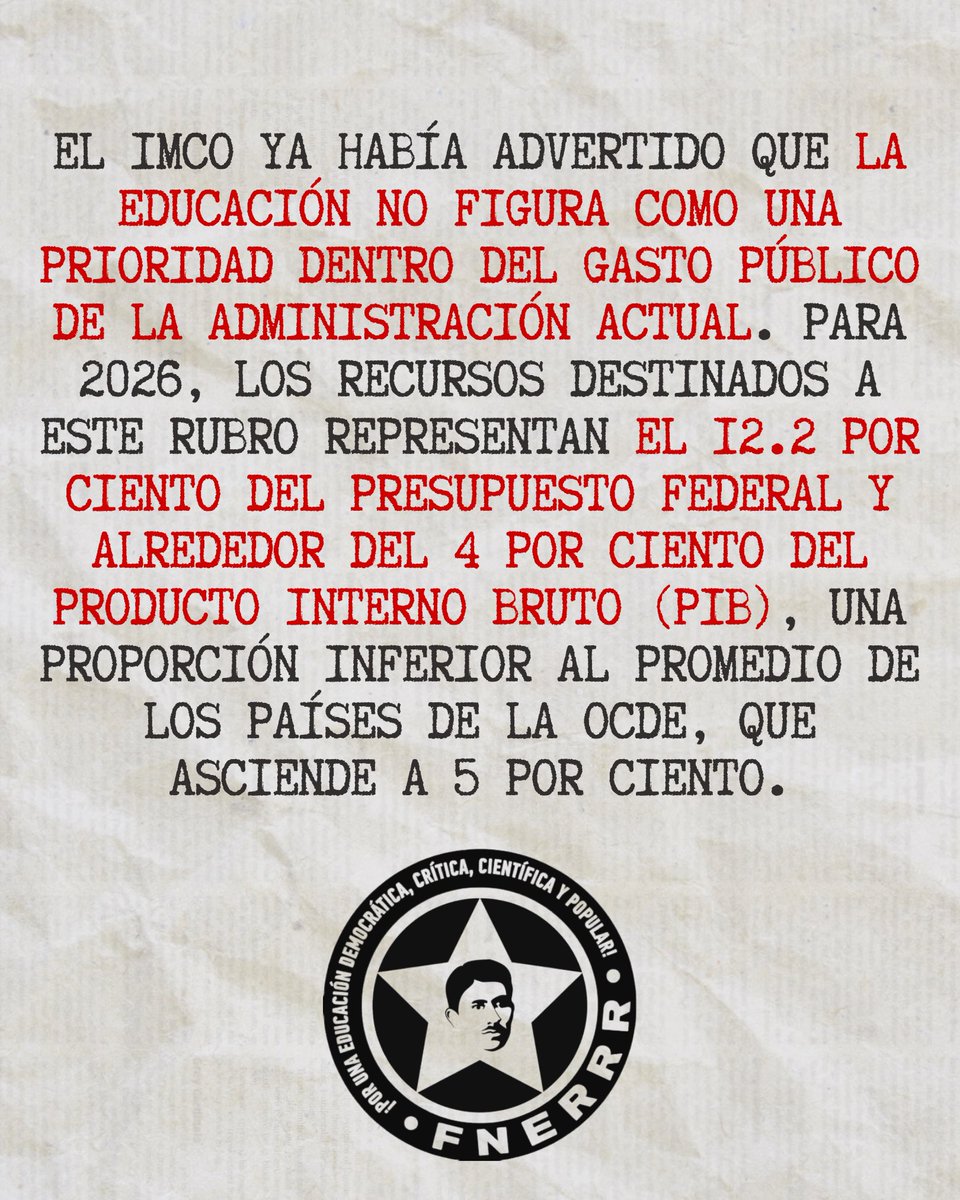 🔴🏫📚 𝐄𝐬𝐜𝐮𝐞𝐥𝐚𝐬 𝐬𝐢𝐧 𝐥𝐮𝐳, 𝐚𝐠𝐮𝐚 𝐞 𝐢𝐧𝐭𝐞𝐫𝐧𝐞𝐭 𝐞𝐧 𝐌𝐞́𝐱𝐢𝐜𝐨.

Según el IMCO, muchas escuelas en México carecen de servicios básicos y tecnología, lo que afecta el aprendizaje.

📣¡Exigimos a las autoridades que prioricen la educación!