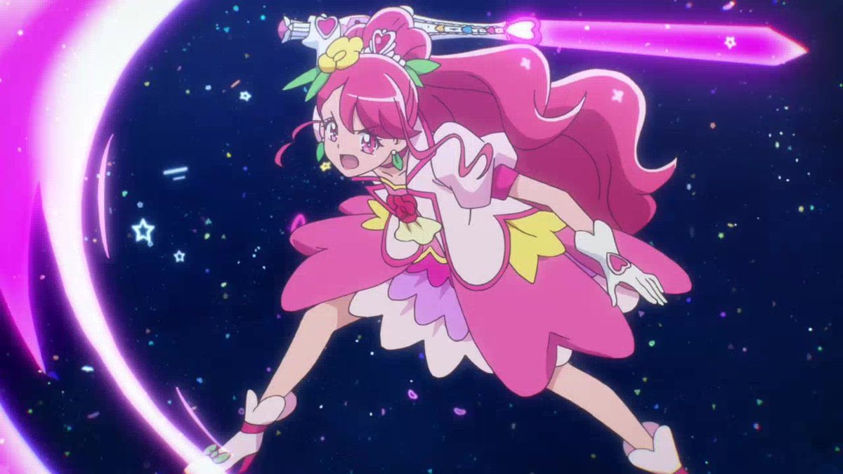 inari_00418's tweet photo. おは剣🗡️
プリキュアといえば剣！？意外と剣のような武器を使うプリキュアがいます！
ドキプリにもキュアソードがいますが手刀で相手を切り裂くタイプで剣は持ってないです！
やはり剣を持っているとカッコ良さが引き立ちますね！
5GoGo!は携帯型アイテムで変身して刀身の細長い発光する剣を使います！ https://t.co/m9bkRyvh4Y