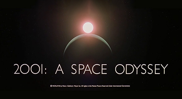 PulpLibrarian's tweet photo. The zeros in 2001: A Space Odyssey's title card are not actually zeros.

Kubrick used the Gill Sans typeface for these and preferred the capital letter O rather than the narrower zero (0) for the numbers.

The film's tile is typographically "2 Oh Oh 1" or "2 Oooh! 1" https://t.co/Z17LwBUJYv
