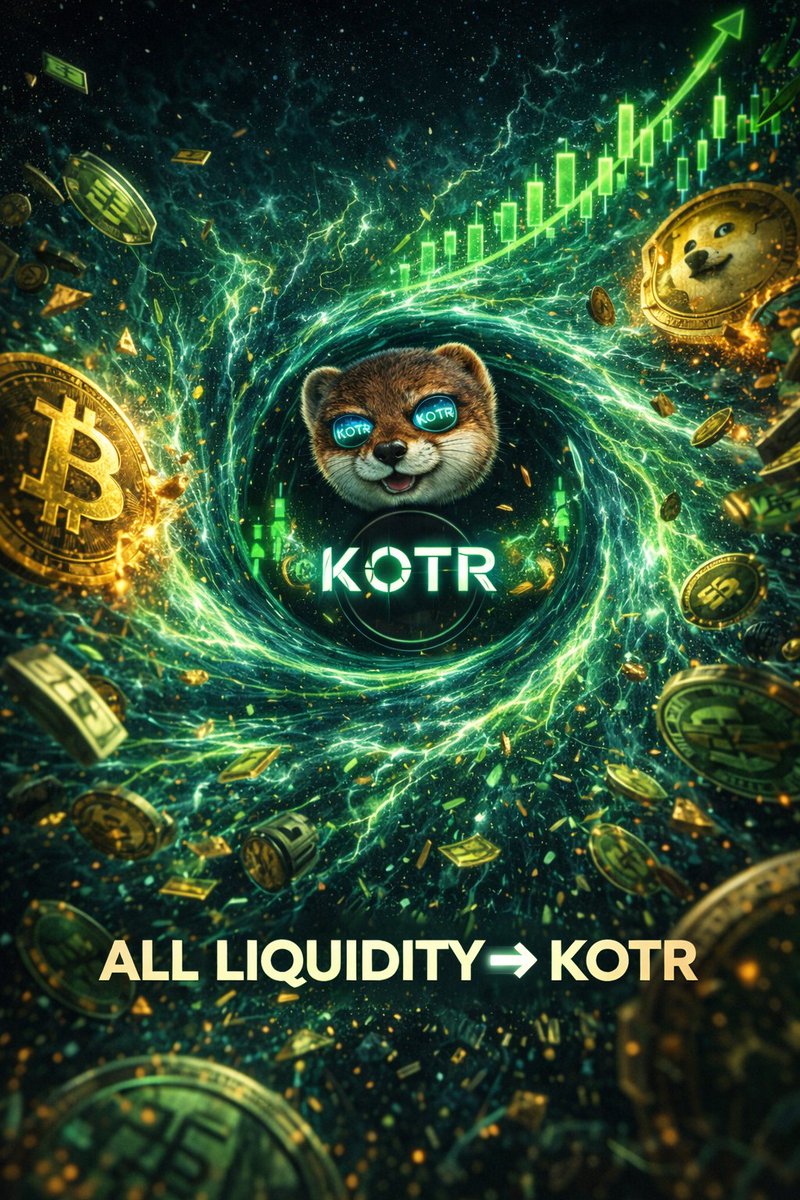 DuwiSic's tweet photo. 🕳️ EVERYTHING GETS PULLED IN…

Liquidity doesn’t disappear…
It flows to the strongest. ⚡

And right now?
That’s $KOTR.

Coins collapsing.
Charts bending.
Market shifting.

📈 Still going up
💚 Still absorbing
🚀 Still early

ALL LIQUIDITY → $KOTR
@KOTRSTUDIOS
#KOTR #Crypto https://t.co/LaPlmZPhdx