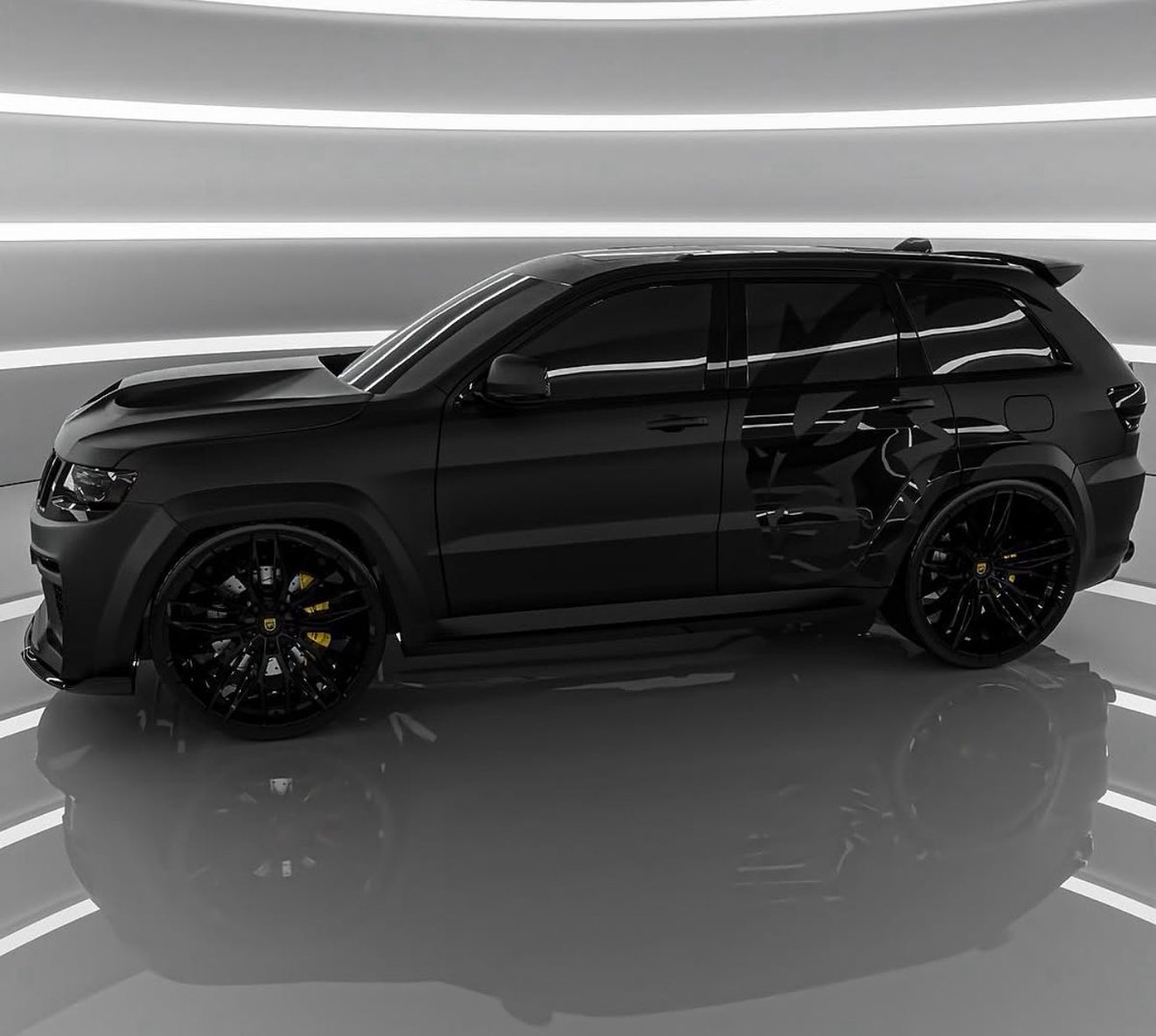 autochat360's tweet photo. Matte Black Cherokee Trackhawk🔥 https://t.co/OadXPaBNV2