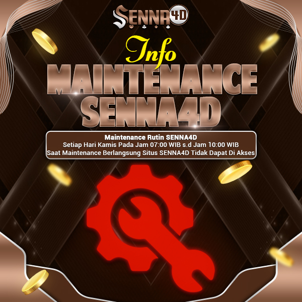 senna4d's tweet photo. Kami informasikan Kepada seluruh member setia kami, pada hari kamis tanggal 09 April 2026 akan dilakukan maintenance RUTIN pada pukul 07.00 WIB yang akan berakhir pada perkiraan pukul 10.00 WIB. Selama maintenance berlangsung member setia tidak dapat masuk ke dalam permainan. https://t.co/kzDEz9ZIoG