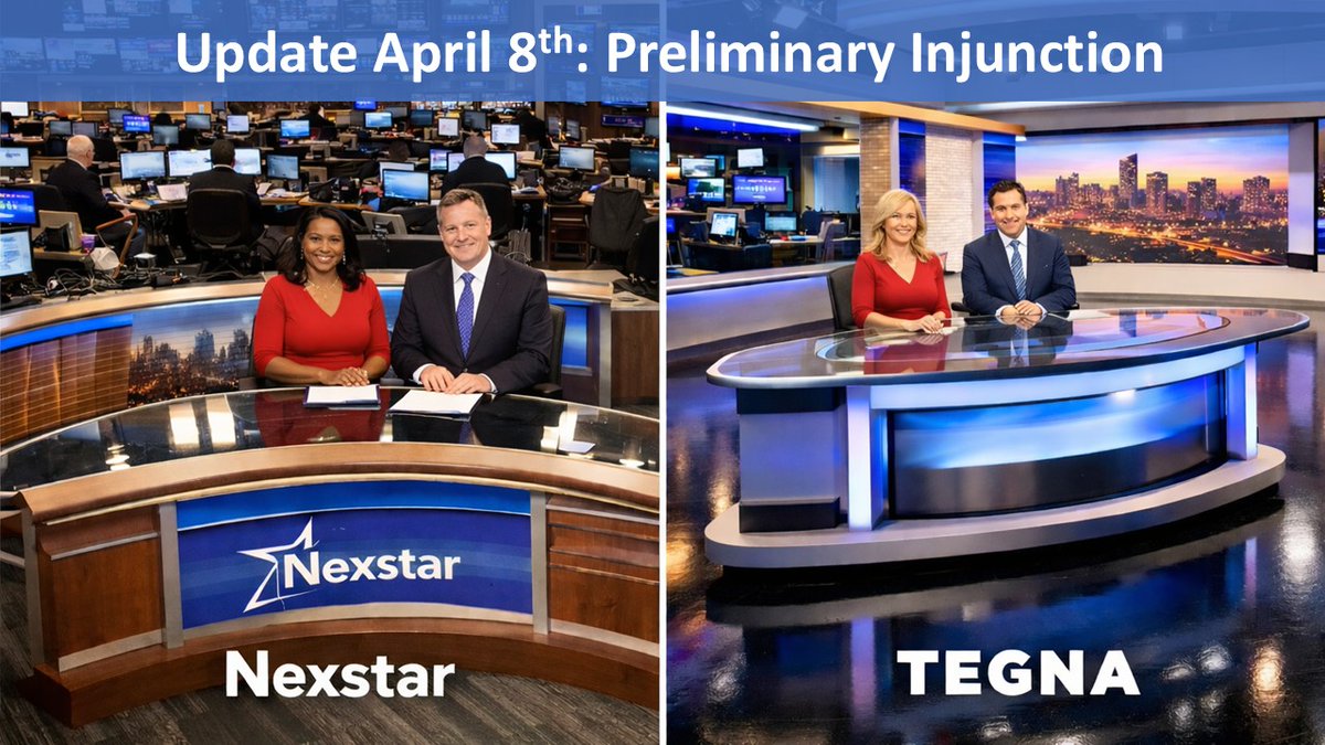 TalentBlvd's tweet photo. Lean into our CEO/Founder @MikeAMcNamara's take on the latest ruling involving the Nexstar/TEGNA merger 👇
https://t.co/XkqTfu3MSY

Follow @MikeAMcNamara for #tvcareers #tvnews #localnews #tvjobs #TVtalentagent https://t.co/Tfc4P7DbS3