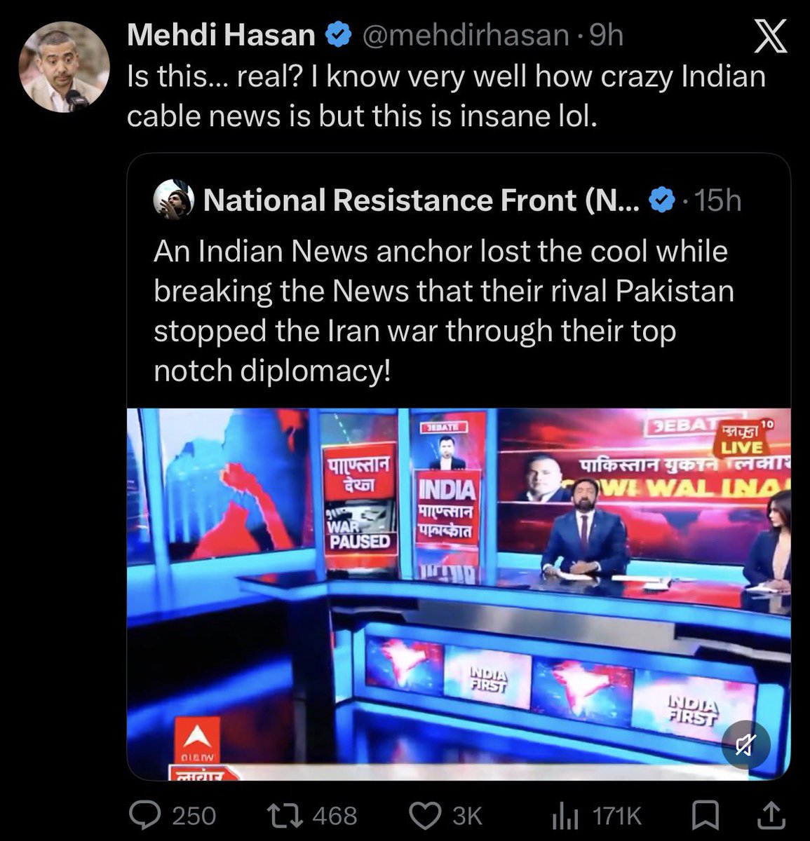 divy183's tweet photo. @mehdirhasan I bet most of the past days you have been fooled by AI videos too https://t.co/c0b4vYjMX4