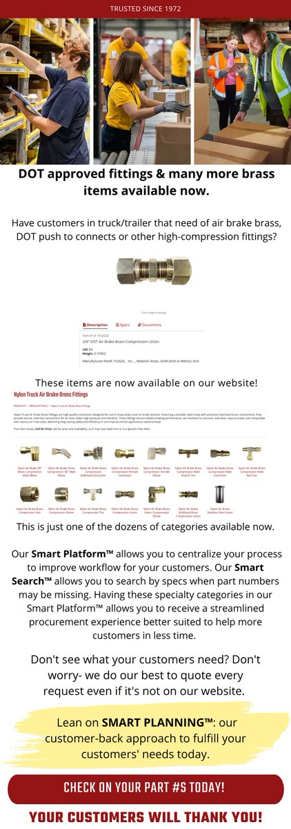 CrestFasteners's tweet photo. Did you know we support both #Distributors and #EndUsers
Especially when it comes to specialty parts!!
https://t.co/44naguFe0M
#TruckTrailer #Brass https://t.co/0m1xS23K6L