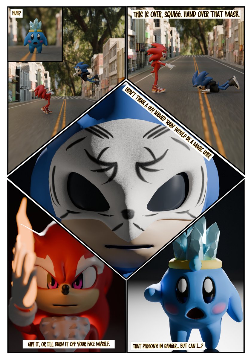 ella_art0's tweet photo. 3D Comic Page^^
Comm done for Client^^
A tense showdown over a powerful mask puts everyone in danger.

#3DArt #Blender3D #DigitalArt #CGI #3DRender #Animation #ArtistOnTwitter #ArtCommunity #IndieArtist #CreativePost #PokemonInspired #commissionopen https://t.co/OtMprccvzT