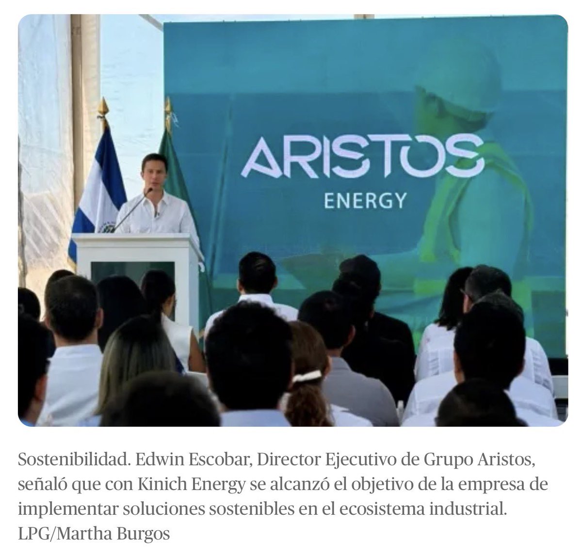 ciegokdr's tweet photo. La inauguración de la #PlantaSolar (43.9 Megavatios)
denominada #KinichEnergyOlocuilta por parte de @Aristos_Energy, ratifica su compromiso con la industria diversificando la matriz energética y asi cada vez depender menos de combustibles fósiles. https://t.co/kEj67D4GNH